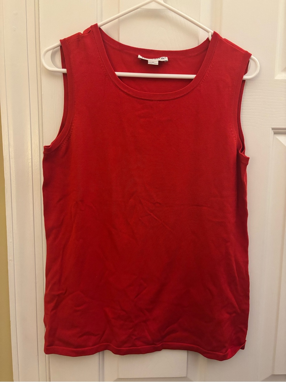 Pendleton Red Scoop Neck Tank Top Silk Blend Medium